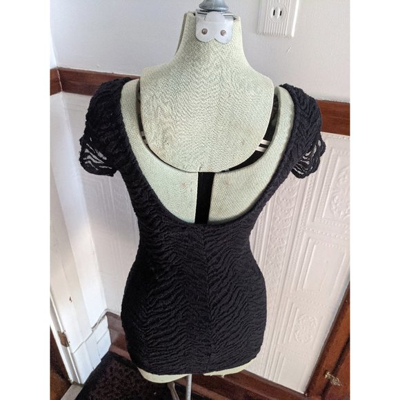 Shareen open back black zebra mesh bodycon dress - Picture 10 of 13